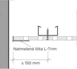 Napojeni podhledu zcela volné