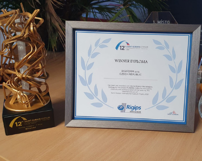 Břeclavská smuteční síň uspěla v mezinárodní soutěži Saint-Gobain International Gypsum Trophy!